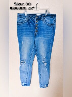 Women’s High-Rise Distressed Jeggings — Blue